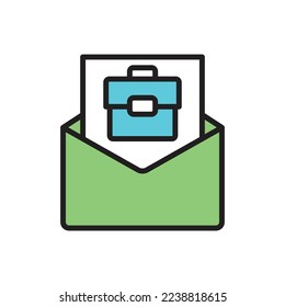 Ilustración de vectores de iconos de correo de Office