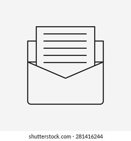 office mail line icon