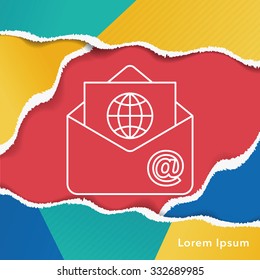 office mail line icon