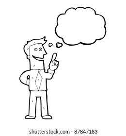 office man answering a question cartoon