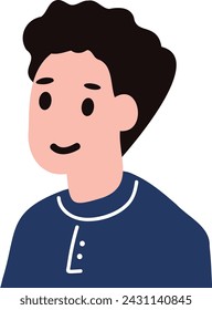an office man character flat style isolated on background