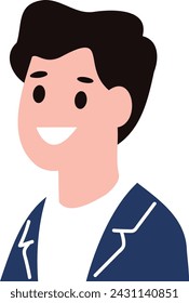 an office man character flat style isolated on background