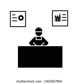 Office, man, engineer, worker, man icon. Element of manufacturing icon. Premium quality graphic design icon. Signs and symbols collection icon for websites, web design