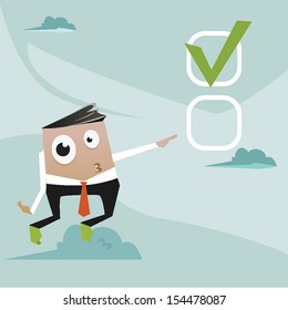 An office man flying Ã?Â¢?? Concept illustration