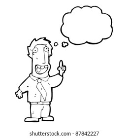 caricatura de oficinistas con grandes ideas