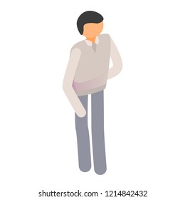 Office man icon. Isometric of office man vector icon for web design isolated on white background