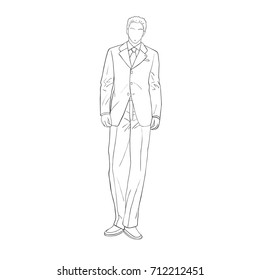 Office man isolated on white. Dress code.