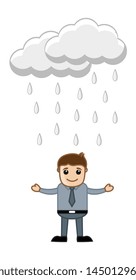 Office Man in the Rain