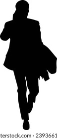 office man silhouette, business man vector, corporate man silhouette or isolated on white back ground
