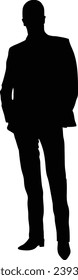 office man silhouette, business man vector, corporate man silhouette or isolated on white back ground