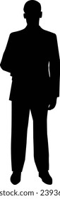 office man silhouette, business man vector, corporate man silhouette or isolated on white back ground