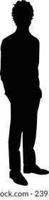 office man silhouette, business man vector, corporate man silhouette or isolated on white back ground