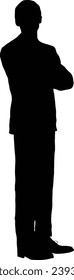 office man silhouette, business man vector, corporate man silhouette or isolated on white back ground