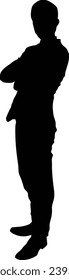 office man silhouette, business man vector, corporate man silhouette or isolated on white back ground