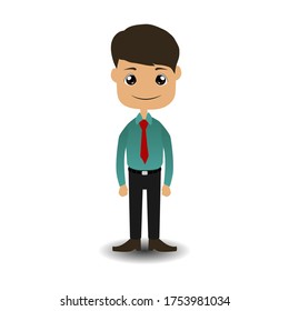 Office man vector illustration. best for clip art persentation.