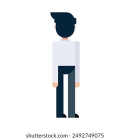 Office man wear white shirt character vector design. Vector illustration