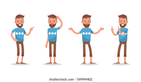 Office man worker character vector design.
