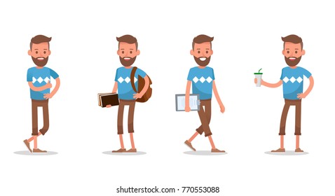 Office man worker character vector design. 