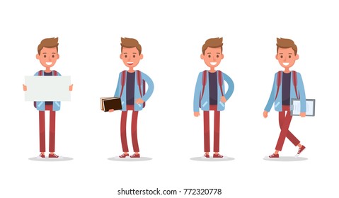 Office man worker character vector design. 