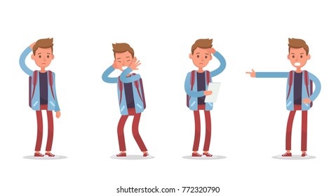 Office man worker character vector design. 