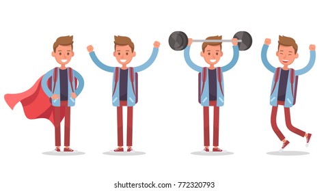 Office man worker character vector design. 