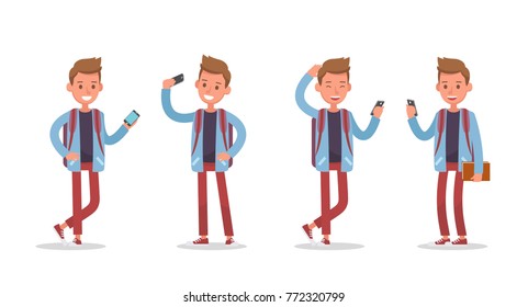 Office man worker character vector design. 