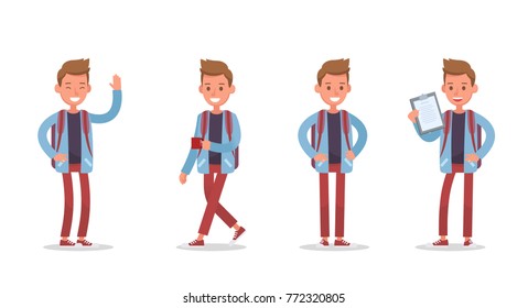 Office man worker character vector design. 