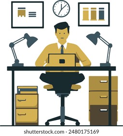 Büroangestellte Silhouette Vektorillustration