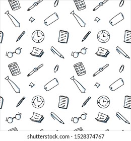 Office Management seamless pattern background for modern design
