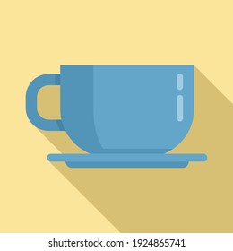 Office manager coffee cup icon. Flat illustration of office manager coffee cup vector icon for web design