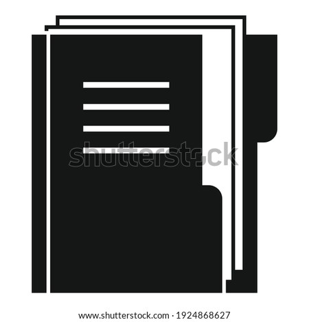 Office manager doc folder icon. Simple illustration of office manager doc folder vector icon for web design isolated on white background