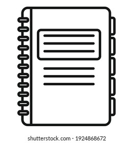 Office manager folder icon. Outline office manager folder vector icon for web design isolated on white background