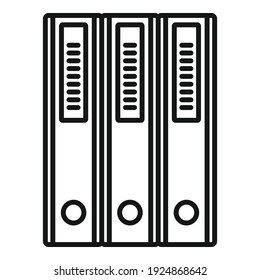 Office manager folders icon. Outline office manager folders vector icon for web design isolated on white background