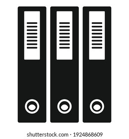 Office manager folders icon. Simple illustration of office manager folders vector icon for web design isolated on white background