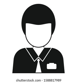 Office manager icon. Simple illustration of office manager vector icon for web design isolated on white background