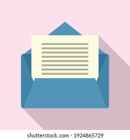 Office manager mail icon. Flat illustration of office manager mail vector icon for web design