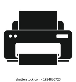 Office manager printer icon. Simple illustration of office manager printer vector icon for web design isolated on white background