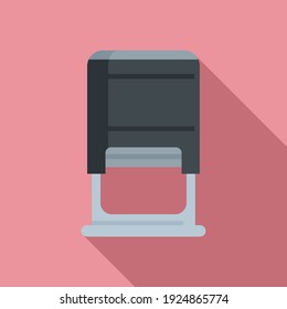 Briefmarkensymbol des Büroleiters. Flache Illustration von Büromanager-Stempel, Vektorsymbol für Webdesign