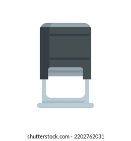Office manager stamp icon. Flat illustration of office manager stamp vector icon isolated on white background
