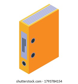 Office map storage document icon. Isometric of office map storage document vector icon for web design isolated on white background
