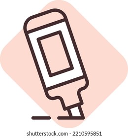 Marcador de Office, ilustración, vector sobre fondo blanco.