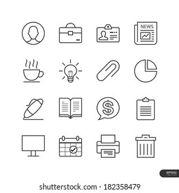 Office & Marketing Icons set - Vector illustration