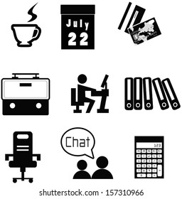 Office material icon collection set, create by vector 