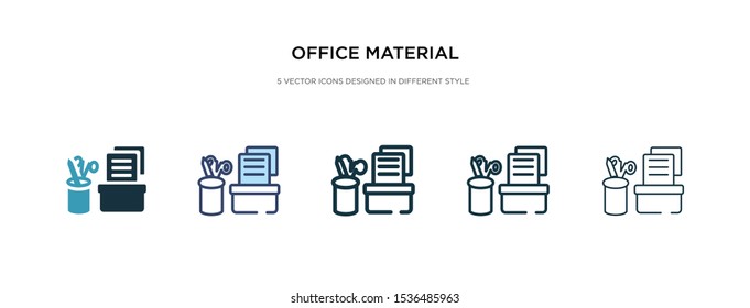 office material icon in different style vector illustration. two colored and black office material vector icons designed in filled, outline, line and stroke style can be used for web, mobile, ui