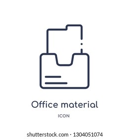 office material icon from user interface outline collection. Thin line office material icon isolated on white background.