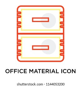 Office material icon vector isolated on white background for your web and mobile app design, Office material logo concept