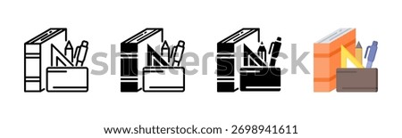 Office Materials Icon, Multi Styles Icon Set