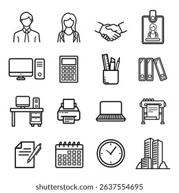 Office Materials outline icon and symbol for website, application