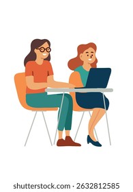office meeting, art vector illustration