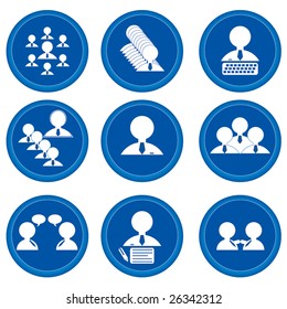 Office men. Set of buttons for web design